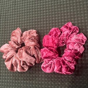 Velvet Scrunchie Set - Pink dusty pink extra-large stretchy